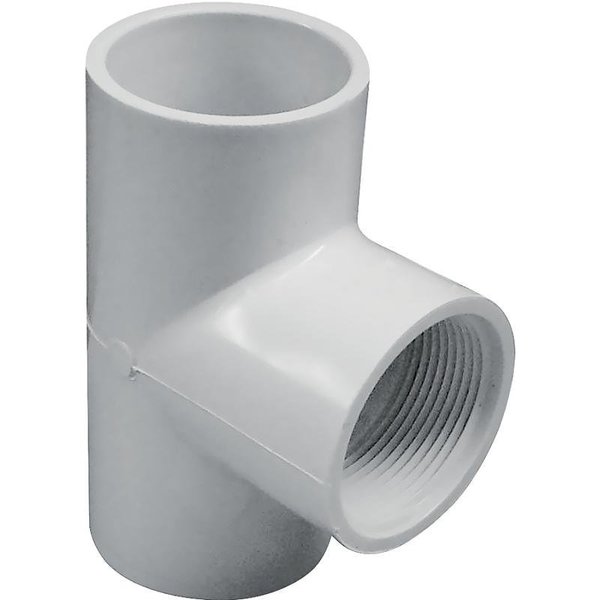 Lasco Pipe Tee, 1 in, Slip x FPT, PVC, White, SCH 40 Schedule, 450 psi Pressure 402010BC